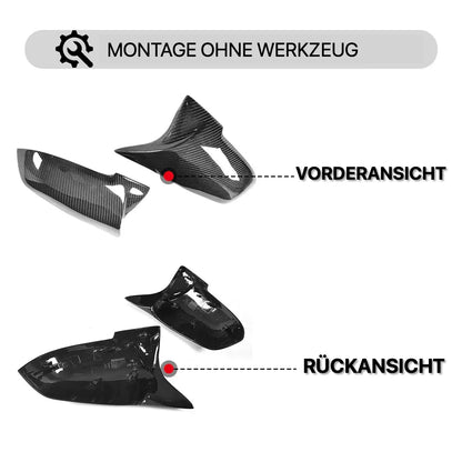 Mavlaro Echtcarbon/Forged-Carbon Spiegelkappen Ersatz für BMW F30/F31/F32/F36 & X1 E84
