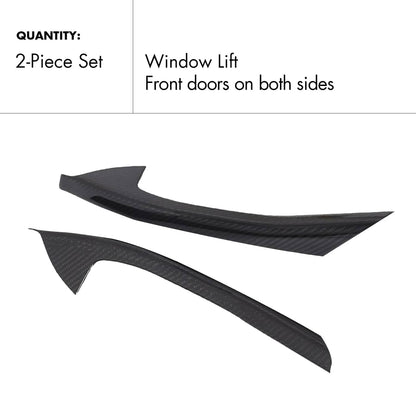 Mavlaro Echtcarbon Fensterheberschalter-Blenden für BMW 5er G60/i5 ab 2024