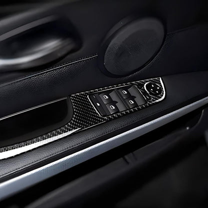 Mavlaro Echtcarbon Fensterheberschalter-Blenden 4-teilig für BMW 3er E90