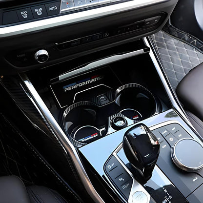 Mavlaro Carbon-Optik Getränkehalter Zierblende Mittelkonsole für BMW 3er G20
