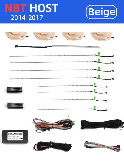 Mavlaro 9-Farben LED Ambientebeleuchtung Komplettset für BMW 5er F10/F11 2010-2017 CIC/NBT
