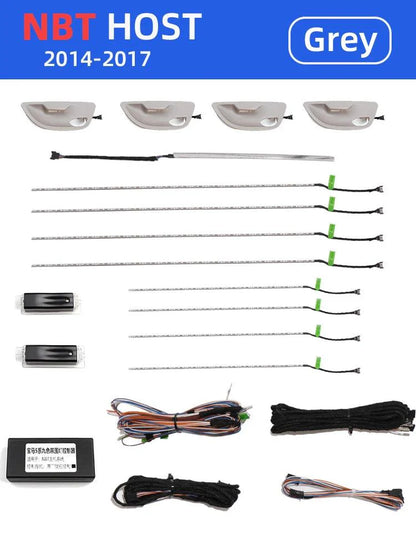 Mavlaro 9-Farben LED Ambientebeleuchtung Komplettset für BMW 5er F10/F11 2010-2017 CIC/NBT