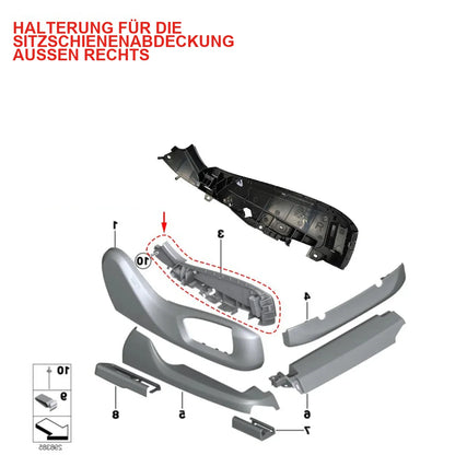 Mavlaro Sitzschienen-Abdeckung Ersatz für BMW 5er/6er/7er/X5/X6 OE 52107317458/59