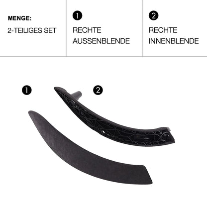 Mavlaro Alcantara-Optik Türgriff-Abdeckung innen/außen für BMW F30/F31/F32/F80 2012-2019
