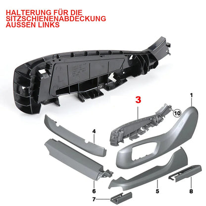 Mavlaro Sitzschienen-Abdeckung Ersatz für BMW 5er/6er/7er/X5/X6 OE 52107317458/59