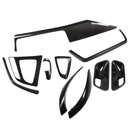 Mavlaro Echtcarbon Innenraum-Komplettset 10-teilig für BMW 3er F30 2011-2018 / 3er F31 2012-2019 / 3er F34 2013-2020 / 4er F32 2013-2020 / 4er F36 2014-2021