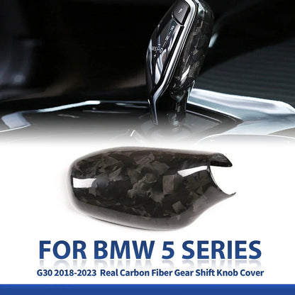 Mavlaro Echtcarbon Schaltknauf-Abdeckung für BMW 5er G30/G31 2018-2023 Linkslenker