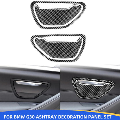 Mavlaro Echtcarbon Tür-Aschenbecher Blenden 4-teilig für BMW 5er G30/G31 2017-2023
