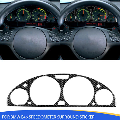 Mavlaro Echtcarbon Tachorahmen / Instrumentenrahmen für BMW 3er E46 1998-2006
