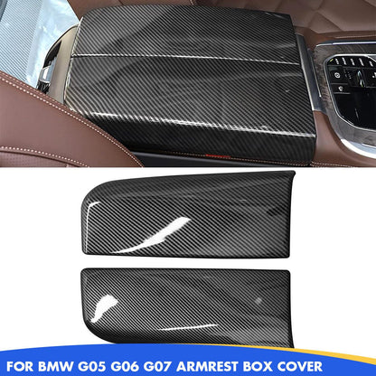 Mavlaro Carbon-Optik Mittelarmlehnen-Abdeckungen für BMW X5 G05 / X6 G06 / X7 G07 (2019-2026)
