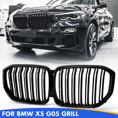 Mavlaro Nieren Kühlergrill Doppelsteg Schwarz für BMW X5 G05 2019-2023