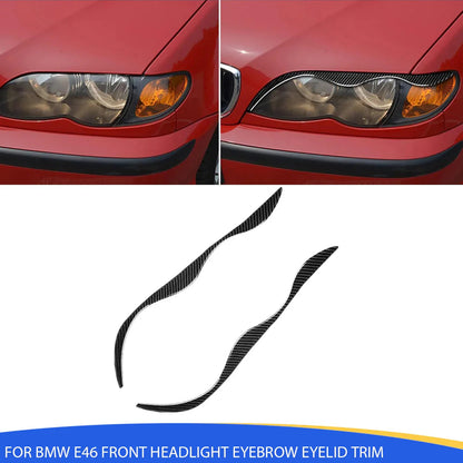 Mavlaro Echtcarbon Scheinwerferblenden für BMW 3er E46 1998-2006