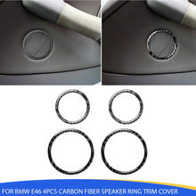 Mavlaro Echtcarbon Lautsprecher-Ringblenden 4-teilig für BMW 3er E46 1998-2006