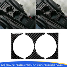 Mavlaro Echtcarbon Getränkehalter-Rahmen Mittelkonsole für BMW 3er E46 1998-2005