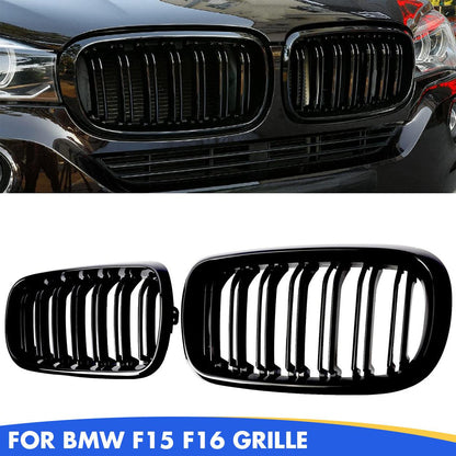 Mavlaro Nieren Kühlergrill Doppelsteg Schwarz für BMW X5 F15/F85 2014-2018 & X6 F16/F86 2015-2019