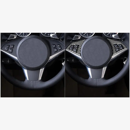 Mavlaro Echtcarbon Lenkradtasten-Rahmen für BMW 6er E63/E64 2004-2010