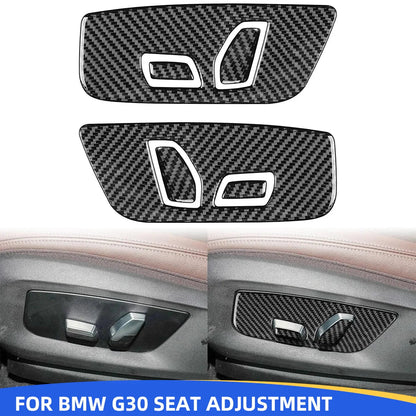 Mavlaro Echtcarbon Sitzverstellung Blenden 6-teilig für BMW 5er G30/G31 2017-2023