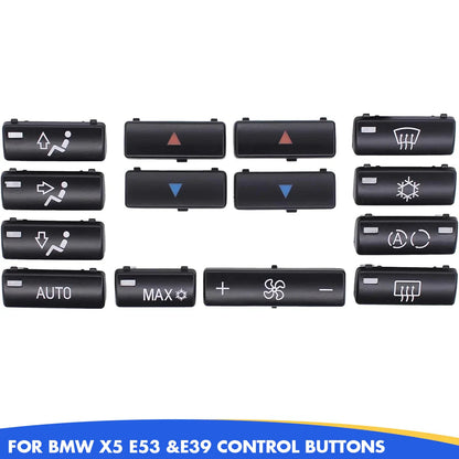 Mavlaro Klimabedienteil-Tasten Ersatzkit für BMW 5er E39 1995-2004 & X5 E53 2000-2006