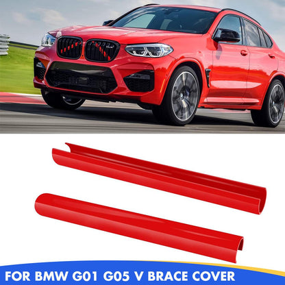 Mavlaro V-Brace Cover Grillstreifen 2 Stück für BMW X3 X4 X5 X6 X7 F25 G01 G05 G07