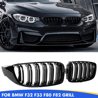 Mavlaro Nieren Kühlergrill Schwarz für BMW 4er F32/F33/F36 2014-2019 & M3 F80 M4 F82 2015-2019