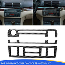 Mavlaro Echtcarbon Mittelkonsole Rahmen-Set 3-teilig für BMW 3er E46 1998-2006