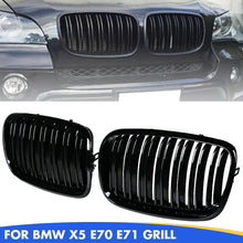 Mavlaro Nieren Kühlergrill Doppelsteg Schwarz für BMW X5 E70 2007-2013 & X6 E71 2008-2014
