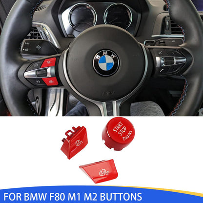 Mavlaro M1/M2 Lenkrad-Tasten + Startknopf Ersatz für BMW F80/F82/F10/F15/F30/F32