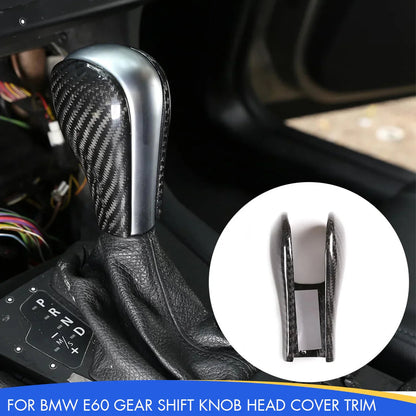 Mavlaro Echtcarbon Schaltknauf-Abdeckung für BMW E39/E60/E90/X3 E83/X5 E53 1996-2010