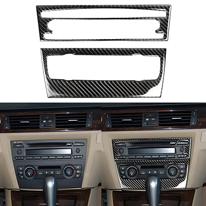 Mavlaro Echtcarbon CD- und Klimabedienteil-Blende Style C für BMW E90/E92/E93