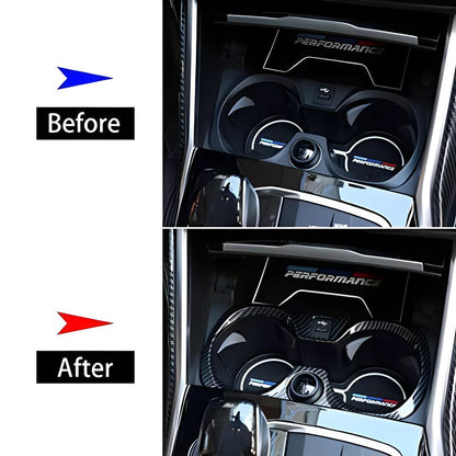 Mavlaro Carbon-Optik Getränkehalter Zierblende Mittelkonsole für BMW 3er G20