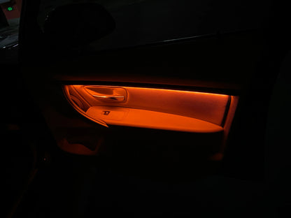 Mavlaro LED Ambientebeleuchtung Türleisten 4-teilig für BMW 3er F30/F31/F80 2012-2019 Blau/Orange