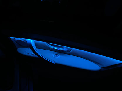 Mavlaro LED Ambientebeleuchtung Türleisten 4-teilig für BMW 3er F30/F31/F80 2012-2019 Blau/Orange