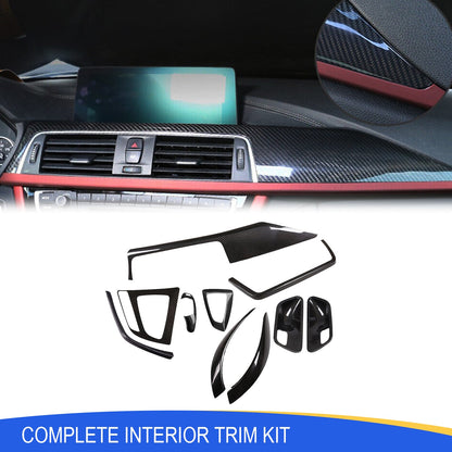 Mavlaro Echtcarbon Innenraum-Komplettset 10-teilig für BMW 3er/4er F30/F31/F34/F32/F36 2013-2019