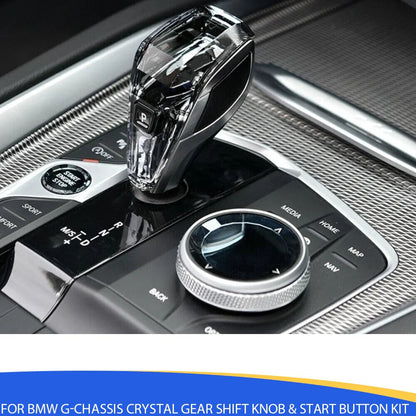 Mavlaro Crystal Gangwahlschalter & Startknopf Kit für BMW G-Serie MGU Linkslenker