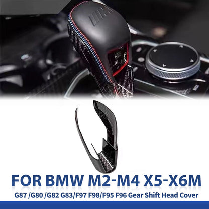 Mavlaro Echtcarbon Schaltknauf-Abdeckung für BMW M2/M3/M4 G80/G82/G87 & X3M/X4M/X5M/X6M
