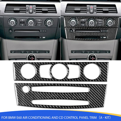 Mavlaro Echtcarbon Klima- & CD-Bedienteil Blende A-Kit für BMW 5er E60 2004-2010