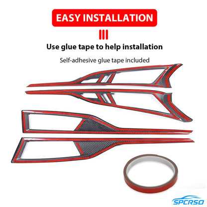 Mavlaro Real Carbon Fiber Interior Door Handle Trim for BMW 8 Series G16 & F93 (2019+)