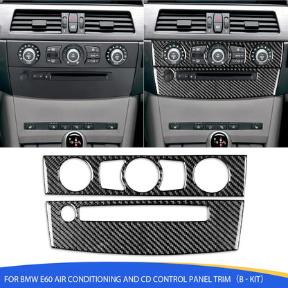 Mavlaro Echtcarbon Klima- & CD-Bedienteil Blende B-Kit für BMW 5er E60 2004-2010