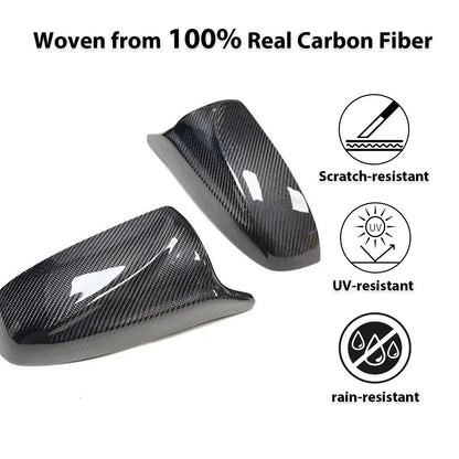 Mavlaro Echtcarbon Spiegelkappen Ersatz für BMW X5 E70 & X6 E71 2008-2013