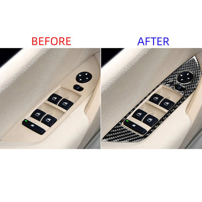 Mavlaro Echtcarbon Fensterheberschalter Blenden 4-teilig für BMW X1 E84 2013-2015