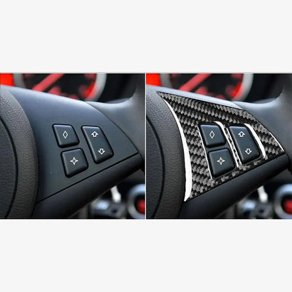 Mavlaro Echtcarbon Lenkradtasten-Rahmen für BMW 6er E63/E64 2004-2010