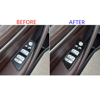 Mavlaro Echtcarbon Fensterheberschalter Blenden 4-teilig für BMW 5er G30/G31 2017-2023
