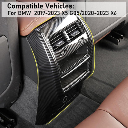 Mavlaro Fond-Luftauslass Abdeckung Carbon-Optik 3M für BMW X5 G05 & X6 G06 2019-2023