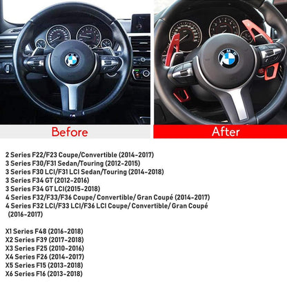 Mavlaro Alu Schaltwippen-Verlängerungen 3M für BMW F22/F30/F31/F34/F32/F36/F15/F16