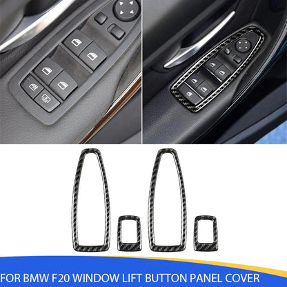 Mavlaro Carbon-Look Fensterheberschalter-Blenden 4-teilig für BMW 1er F20/F21 2012-2018
