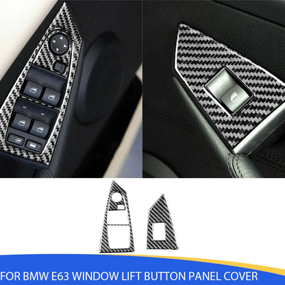 Mavlaro Echtcarbon Türbedienfeld-Blenden für BMW 6er/M6 E63/E64 2004-2010