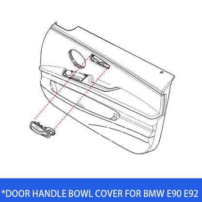 Mavlaro Türgriffmulden-Blenden 4-teilig für BMW 3er E90/E91 2005-2013, E92/E93 2007-2013 & M3