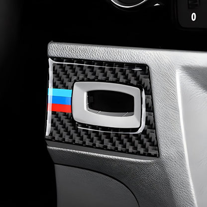 Mavlaro 5D Carbon-Optik Start-Stopp-Knopfrahmen für BMW E90/E91/E92/E93