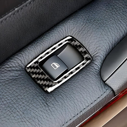 Mavlaro Echtcarbon Fensterheberschalter-Blenden 4-teilig für BMW 3er E90