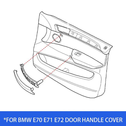 Mavlaro Innentürgriff Ersatzteil 7-teilig aus Echtleder für BMW X5 E70 & X6 E71/E72 2007-2014
